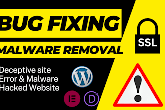 fix wordpress issue, malware, error, bug or update wordpress