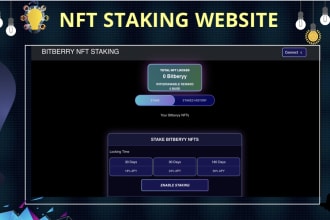 create your nft staking website with referral system