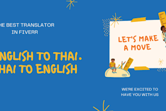professional translation from english to thai and vice versa