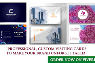 design clean business card, visiting card within 24hrs