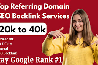 build referring domain SEO backlinks for google 1st page