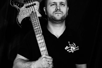 bass guitar recording session bass player