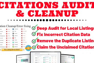 do local citation audit, cleanup and nap error fixing