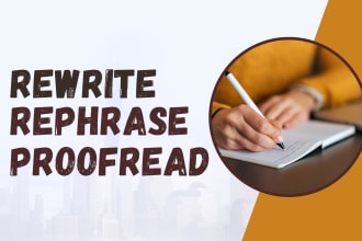 write, rewrite or proofread edit ai content, copy article e book essay resume