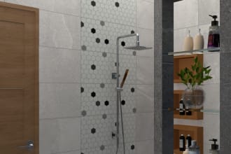 do realistic bathroom rendering and 3d modeling