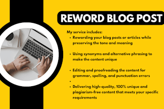 reword rewrite paraphrase blog post article