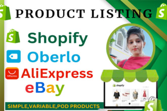 do professional shopify product listing and data entry