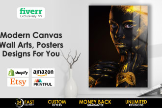 create modern canvas wall arts, posters for you