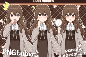 draw custom pngtuber for streams in anime style