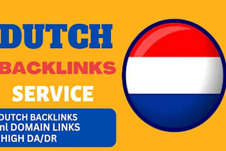 do 22 dutch SEO link building with high da netherland white hat backlinks