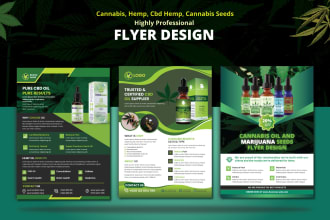 design cbd and hemp oil lookbook cannabis catalogue poster label marijuana flyer