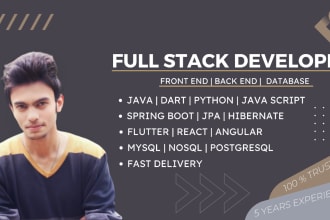 engineer full stack flutter, java, spring boot applications