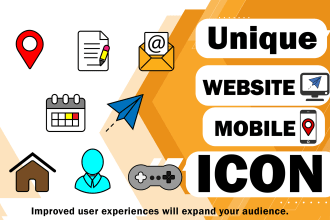 design unique icons for your website and mobile app