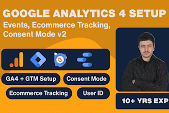 setup ga4 ecommerce tracking with GTM and conversion events