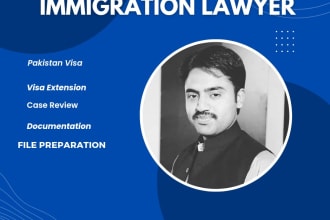 be your lawyer for a pakistan visa or extension from anywhere in the world