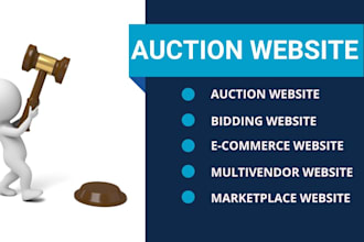 build auction website, bidding, multivendor, e commerce, marketplace website