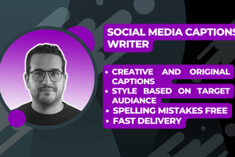 write creative social media captions