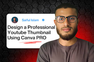 design a premium youtube thumbnail design using canva pro