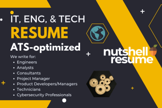 write best IT tech and eng resume cover letter for you
