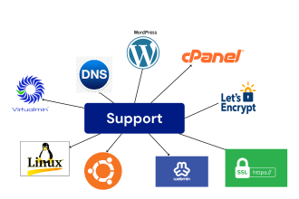 do free SSL install, wordpress, cpanel setup, migration, dns