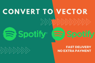 convert logo to vector eps svg  and pdf within 5 hours