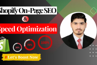 do onpage SEO and shopify speed optimization for your website