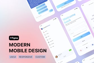 do a mobile saas app design using figma