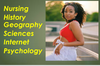 write articles about nursing, history, geography, and psychology