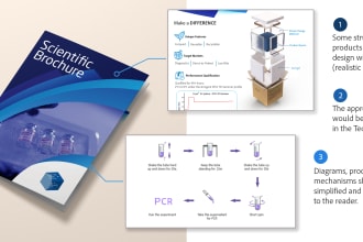 create tech and scientific flyer or industrial brochure