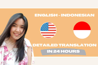 manually translate english to indonesian in less than 1 day