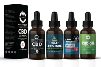 do premium hemp, cannabis and cbd label design and packaging design