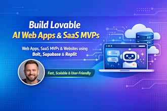 create lovable ai web apps, saas mvp , and website using bolt, supabase, replit