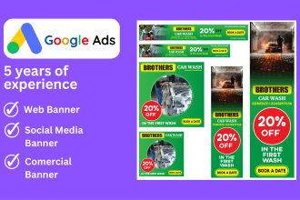 create banner ads for google ads and social media posts