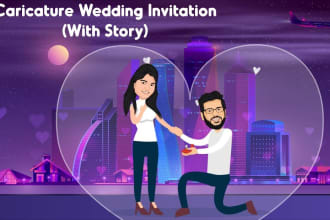 create memorable animated wedding digital invitation video