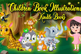 create children book illustration and cover