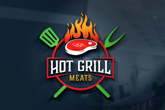 design food restaurant grill pizza BBQ burger sweets cafe coffee shop logo