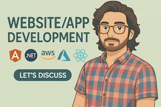 develop fully functional website and mobile app in dotnet core and angular