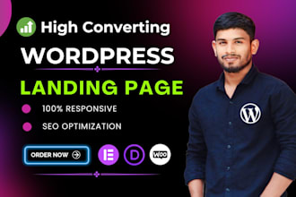 design, redesign wordpress website landing page using elementor pro expert