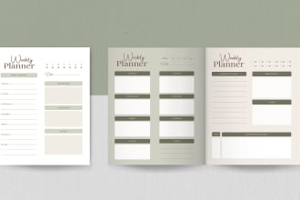design amazon  kdp  journal , kdp planner interior  or notebook