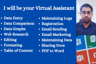 assist you in data entry, search, picture to word or email sending jobs