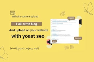 write your blog and upload it on your website with yoast SEO