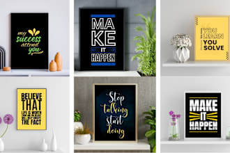 design minimalist typography poster for home or etsy shop
