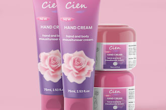 do modern and elegant product packaging and label design