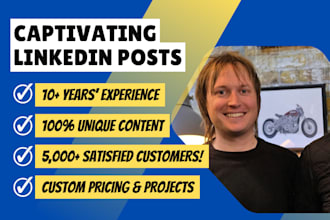 be your linkedin ghostwriter for posts and articles