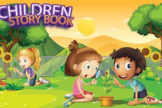 create children book illustration and kids story book illustration