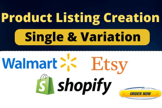 bulk upload optimized product listing on walmart, shopify, and etsy
