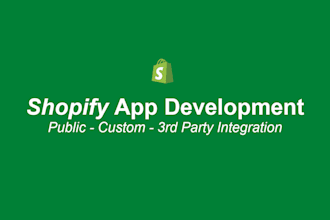 develop a shopify app public or custom for your store