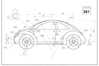 draw 2d mechanical and product drawings using autocad