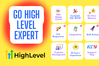 build your gohighlevel sales funnel, gohigh level website, and automation expert