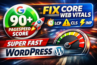 fix wordpress speed, core web vitals, improve pagespeed insights gtmetrix score